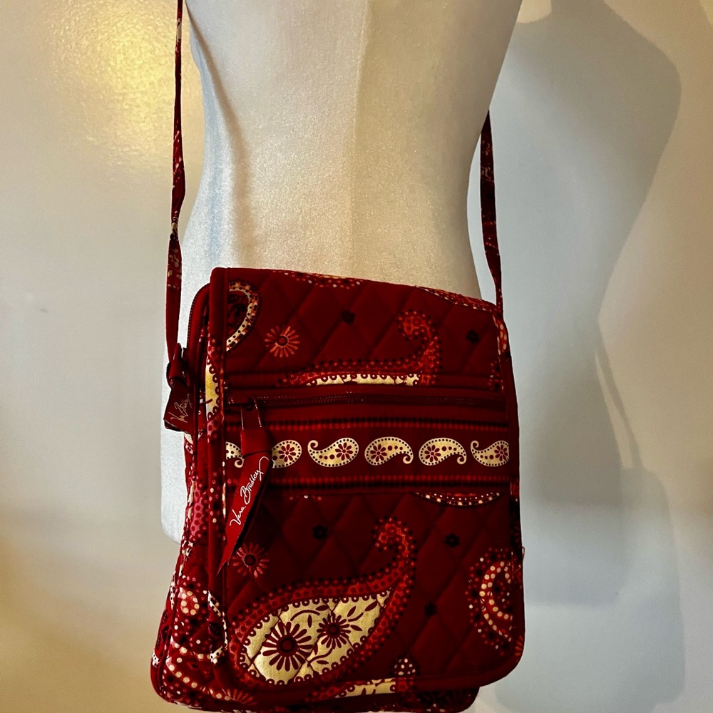 Vera Bradley Red Paisley Crossbody Bag